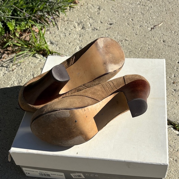 Hinge Brown Hochbarise Lea Suede Lace-Up Bootie/Heels. EUC. Sz 8 - Picture 10 of 11